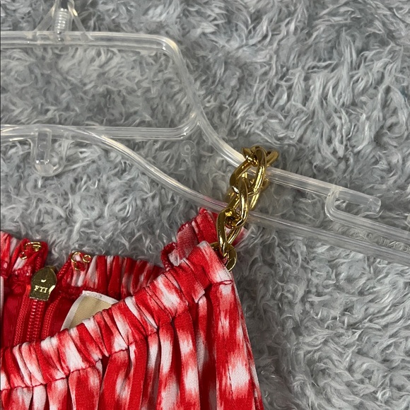 Michael Kors Red and White Midi Dress - Picture 8 of 11